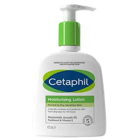 Cetaphil Moisturising Lotion for dry to normal sensitive skin with niacinamide and panthenol
