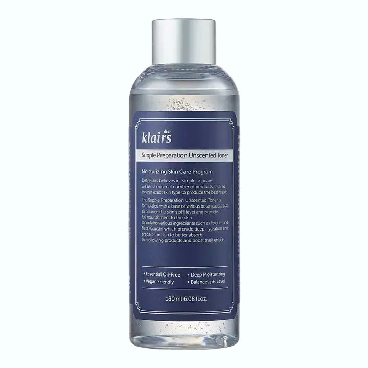 Dear, Klairs Supple Preparation Unscented Toner for sensitive skin hydration and pH balance