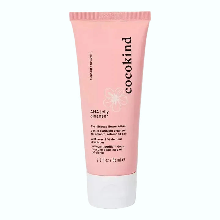 Cocokind AHA Jelly Cleanser with lactic acid for gentle exfoliation and smooth skin