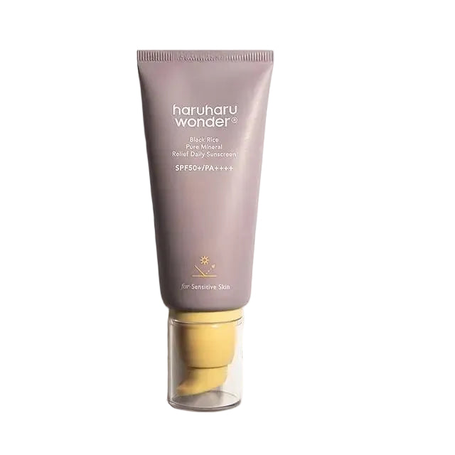 HARUHARU WONDER Black Rice Mineral Sunscreen SPF50+ for sensitive skin with calming relief