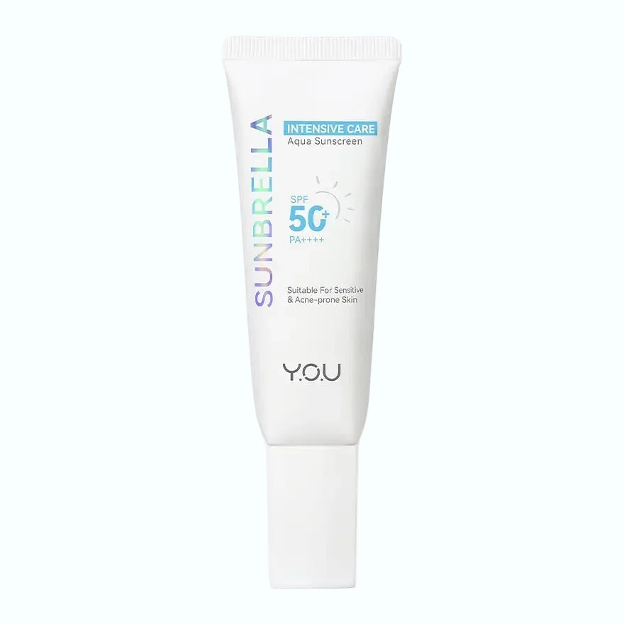 Y.O.U Sunbrella Intensive Care Aqua Sunscreen SPF50+ PA++++ for sensitive skin with blue light protection