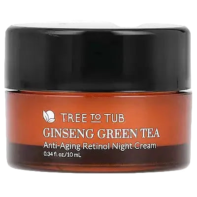 Tree to Tub Ginseng Green Tea Anti-Aging Retinol Night Cream for sensitive skin hydration and wrinkle reduction