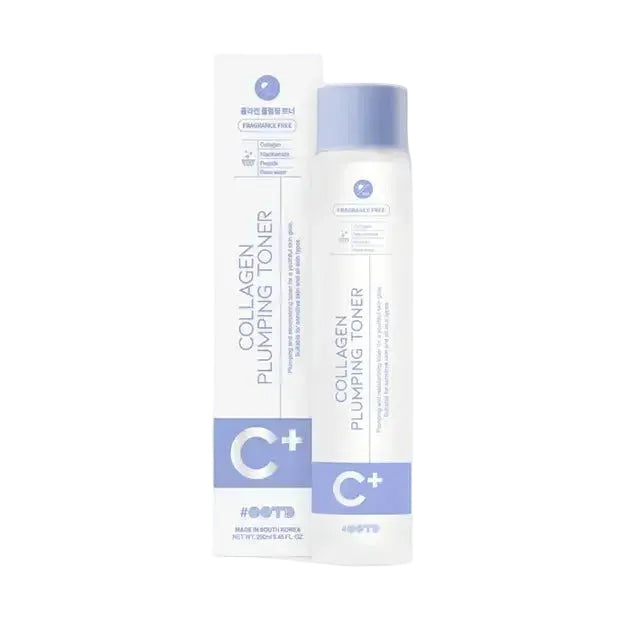 #OOTD Collagen Plumping Toner A.M with niacinamide and peptides for hydration and brightening