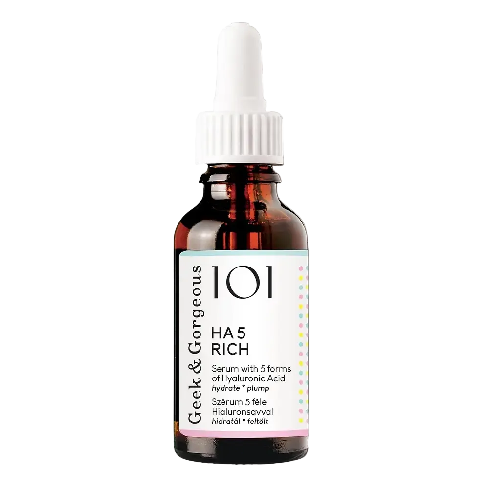 Geek & Gorgeous HA 5 Rich serum with 5 forms of hyaluronic acid for hydration and plumping