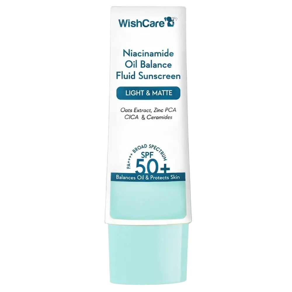 Wishcare 5% Niacinamide Oil Balance Fluid Sunscreen SPF50 PA++++ for oily and acne-prone skin