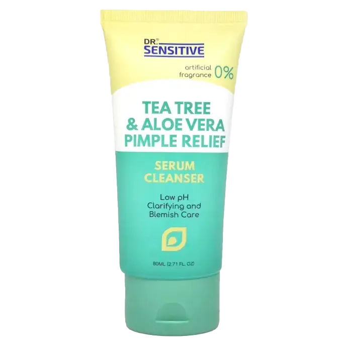 Dr. Sensitive Tea Tree & Aloe Vera Pimple Relief Serum Cleanser for acne-prone skin and blemish control