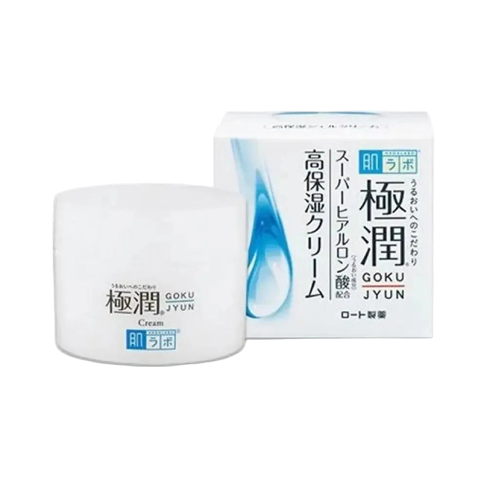 Hada Labo Gokujyun Hyaluronic Cream deeply hydrating Japanese moisturizer for dry and sensitive skin