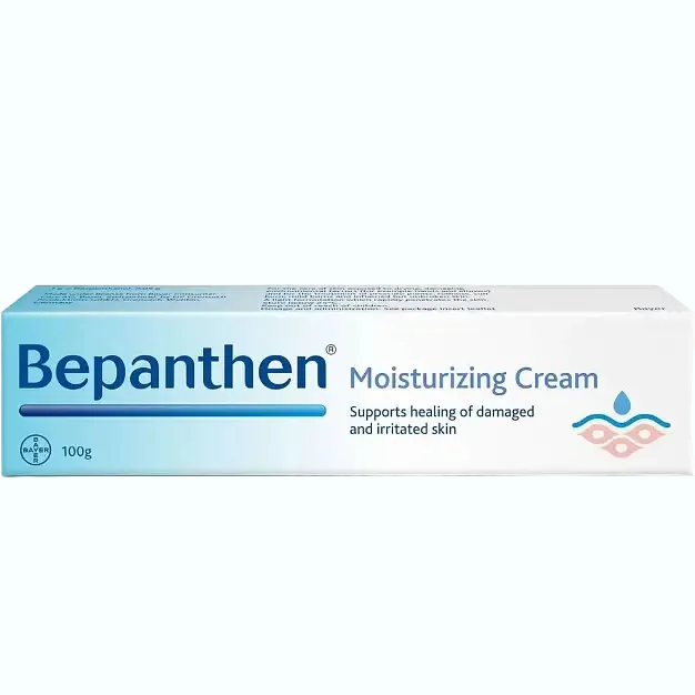 Bepanthen Moisturizing Crem with panthenol for dry and irritated skin soothing and hydration