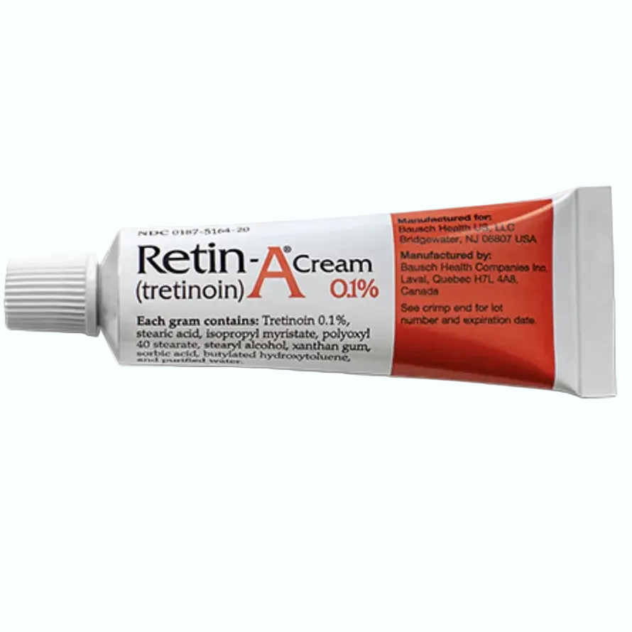 Bausch Health Retin-A Cream 0.1% prescription tretinoin for ani-aging and acne treatment