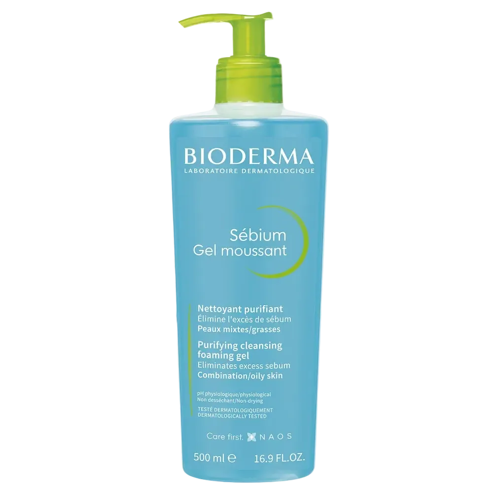Bioderma Sébium Gel Moussant purifying foaming cleanser for oily and acne-prone skin