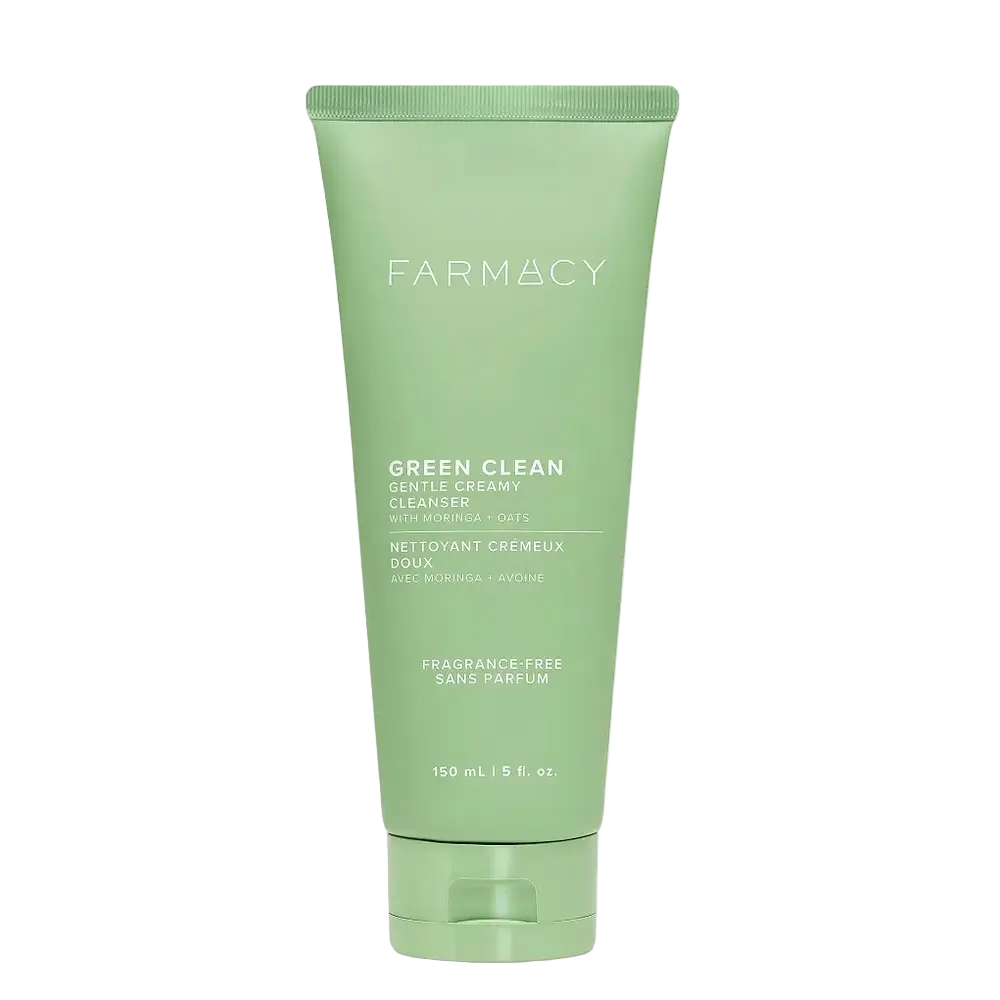 Farmacy Green Clean Gentle Creamy Cleanser for dry sensitive skin hydration and makeup removal