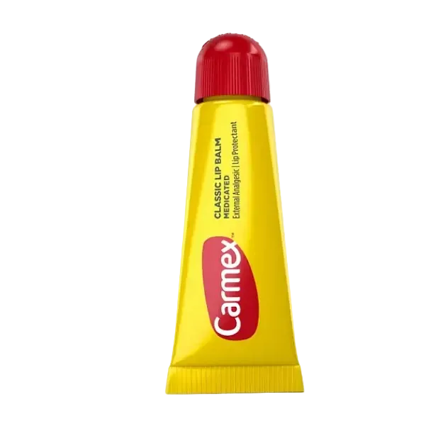 Carmex Medicated Lip Balm Tube for dry chapped lips with camphor and cocoa butter