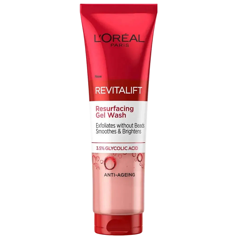 L'Oreal Revitalift Glycolic Acid Resurfacing Gel Wash cleanser for exfoliation and brightening