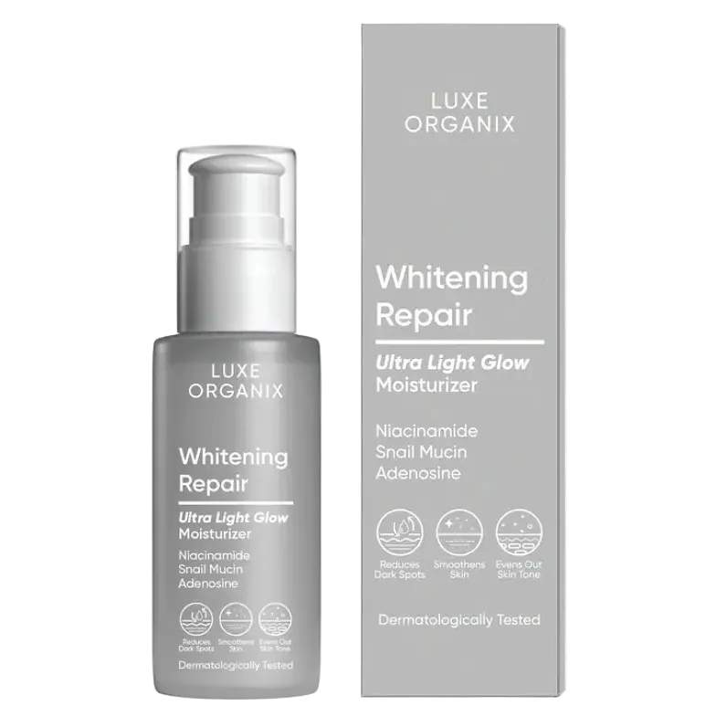 Luxe Organix Whitening Repair Ultra Light Glow Moisturizer for dark spots and brightening
