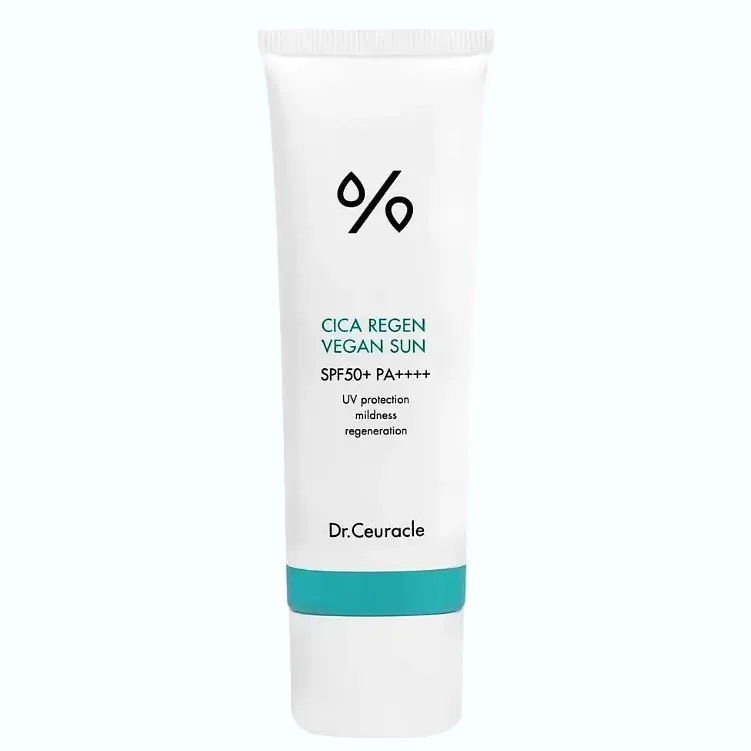 Dr.Ceuracle Cica Regen Vegan Sun SPF 50+ PA++++ for sensitive skin protection and soothing