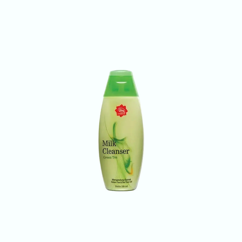 Viva Cosmetics Milk Cleanser Green Tea for acne-prone skin with antioxidant benefits