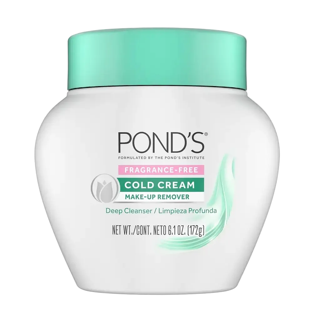 Pond's Fragrance-Free Cold Cream Cleanser makeup remover for sensitive and dry skin