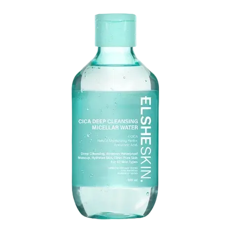 Elsheskin Cica Deep Cleansing Micellar Water makeup remover for sensitive acne-prone skin