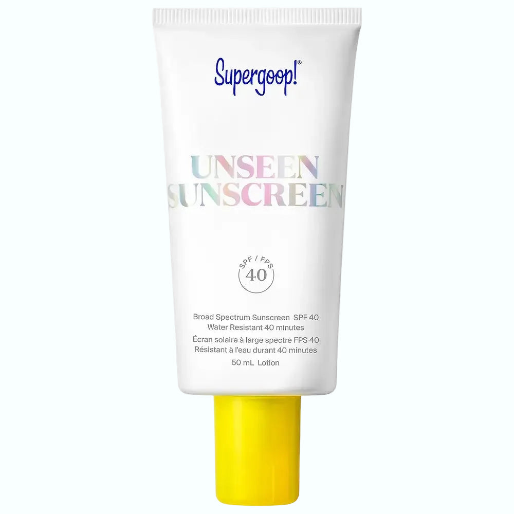Supergoop! Unseen Sunscreen SPF 40 invisible weightless face primer with broad spectrum UV protection