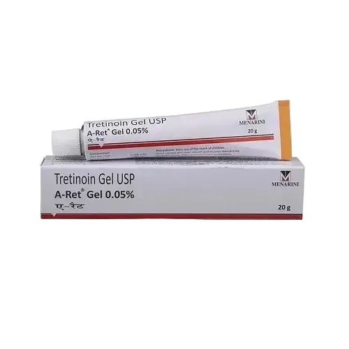 Menarini Tretinoin Gel 0.05% prescription retinoid for acne treatment and anti-aging