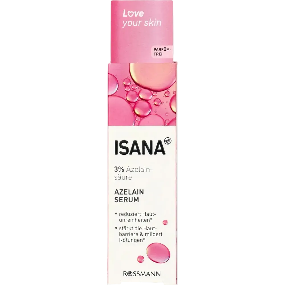 Isana Azelain Serum with azelaic acid for brightening and acne-prone skin