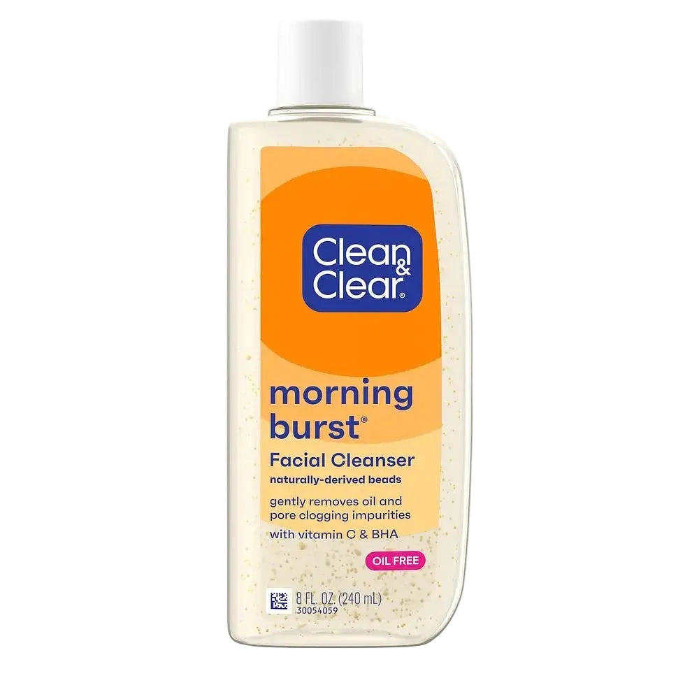 Clean & Clear Morning Burst Oil-Free Facial Cleanser with Vitamin C and BHA for oily and acne-prone skin