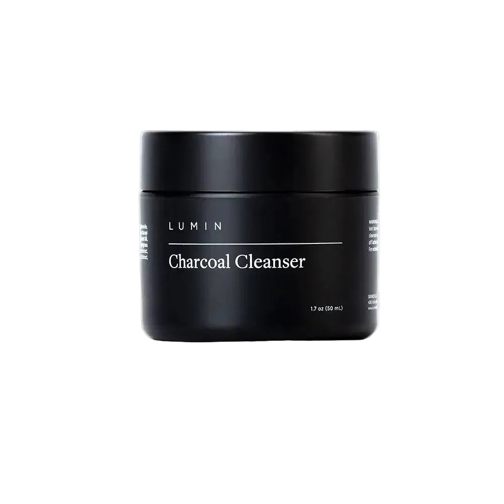 Lumin Charcoal Cleanser for men with activated charcoal to deeply cleanse pores and control oil