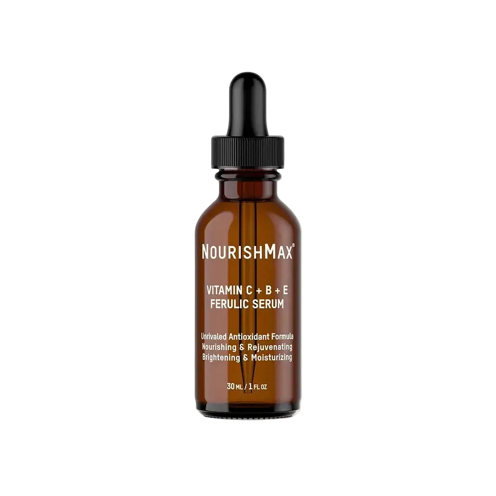 NourishMax Vitamin C + B + E + Ferulic Serum for brightening, anti-aging and antioxidant protection