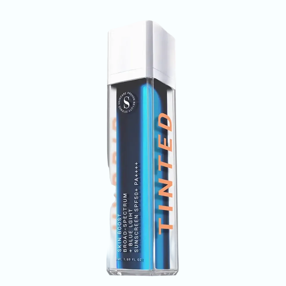 Skinmade Skin Boost Hybrid Sunscreen SPF50+ for blue light protection and skin oxygenation boost