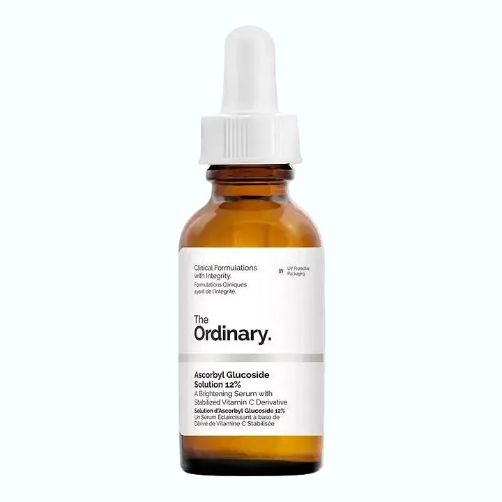 The Ordinary Ascorbyl Glucoside Solution 12% brightening serum with stable vitamin C for dark spots