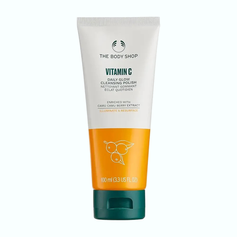 The Body Shop Vitamin C Daily Glow Cleansing Polish for brightening and gentle exfoliation