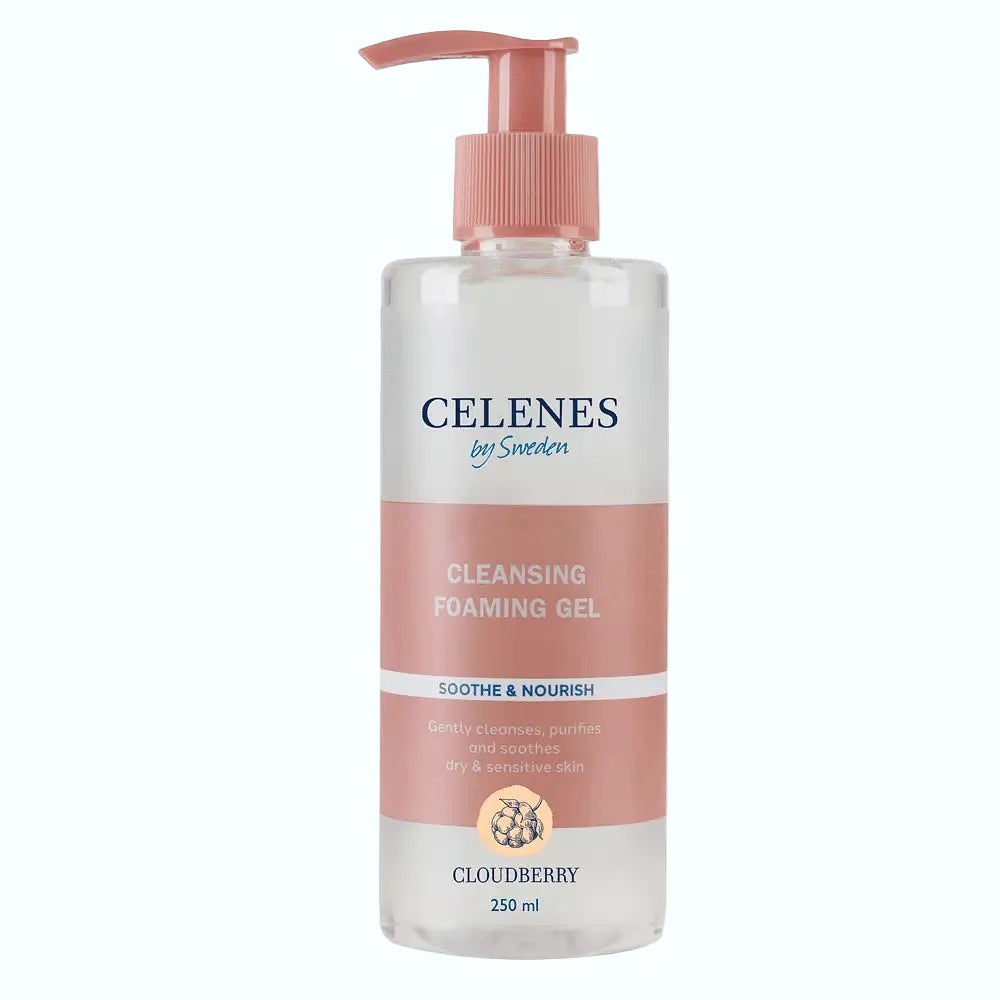 Celenes by Sweden Cloudberry Cleansing Foaming Gel for dry and sensitive skin with vitamin C