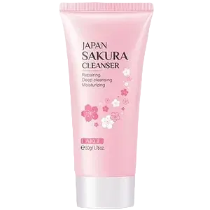 LAIKOU Japan Sakura Cleanser foaming face wash with cherry blossom and niacinamide for brightening