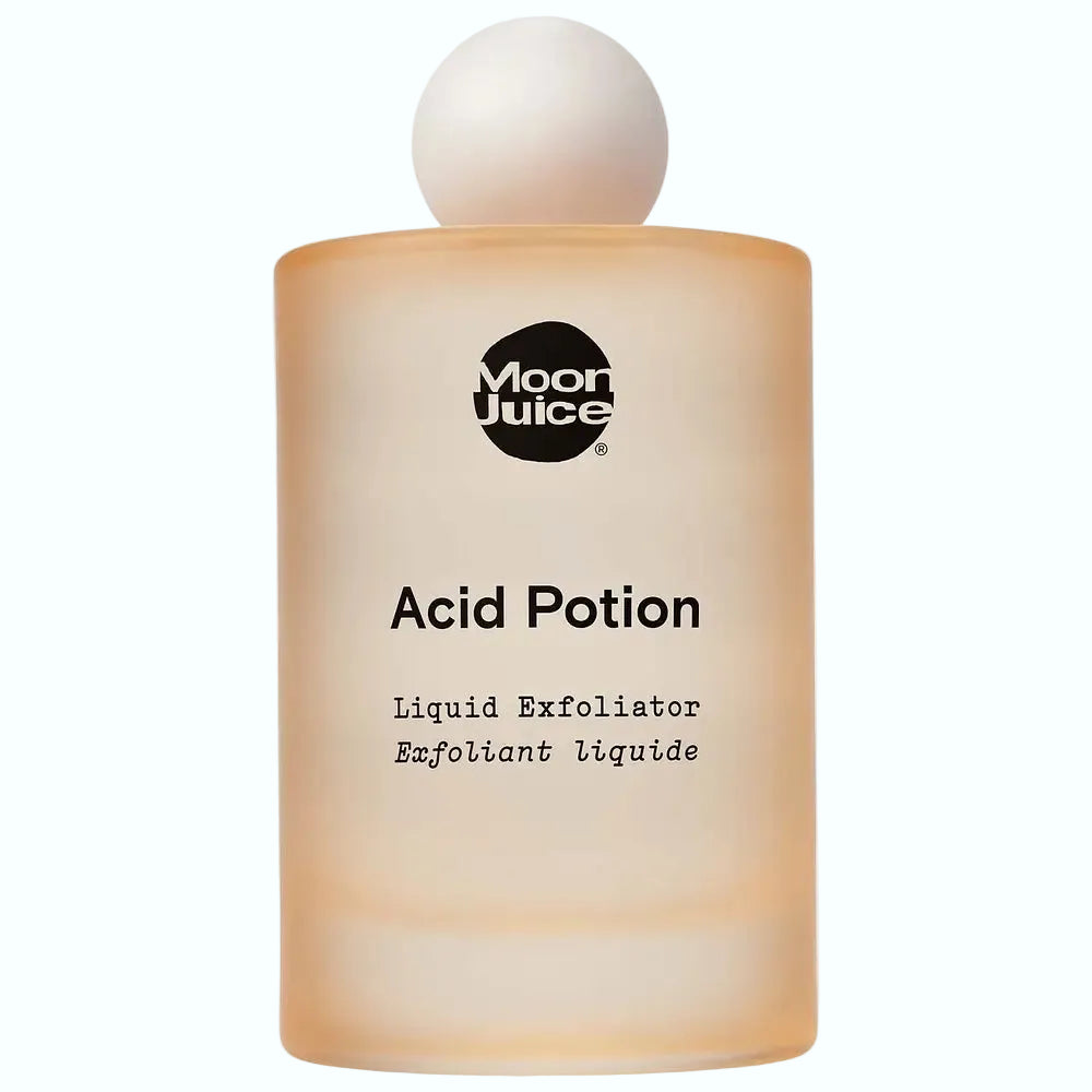 Moon Juice Acid Potion exfoliating liquid toner with AHA and BHA acids for resurfacing and pore clearing