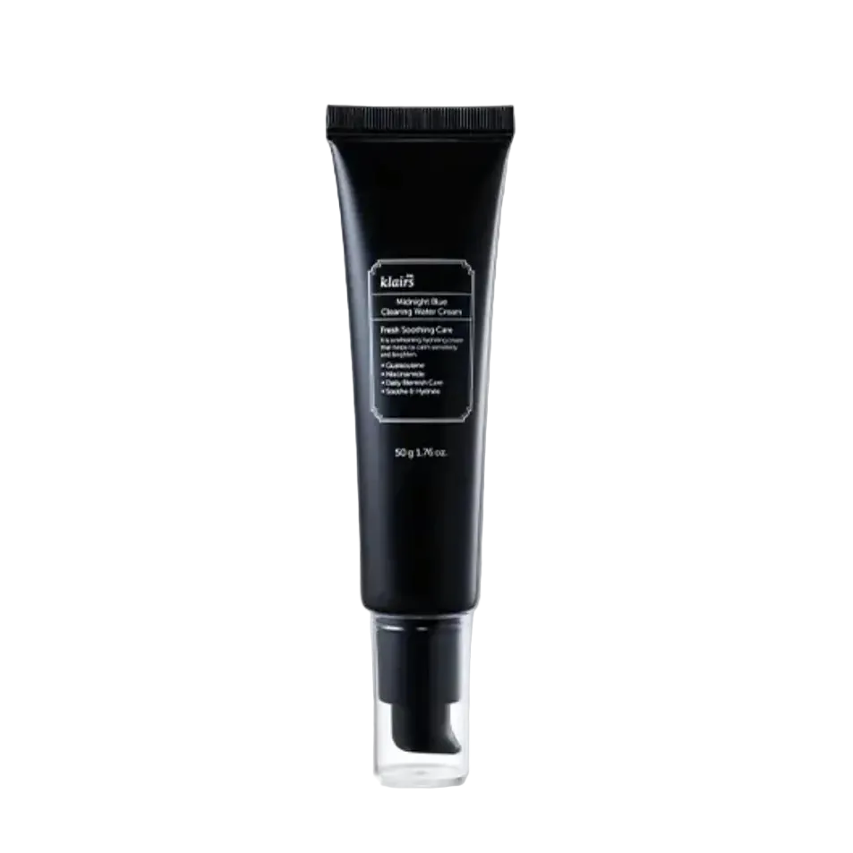 Dear, Klairs Midnight Blue Clearing Water Cream for soothing sensitive skin and reducing redness
