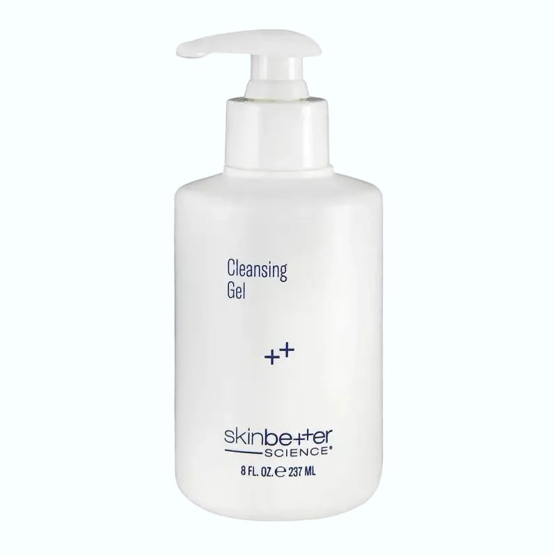 SkinBetter Science Cleansing Gel mild foaming cleanser for all skin types removes makeup gently