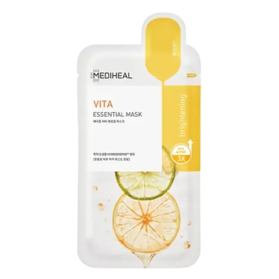 Mediheal Vita Essential Mask brightening sheet mask with Vitamins B, C and E for all skin types