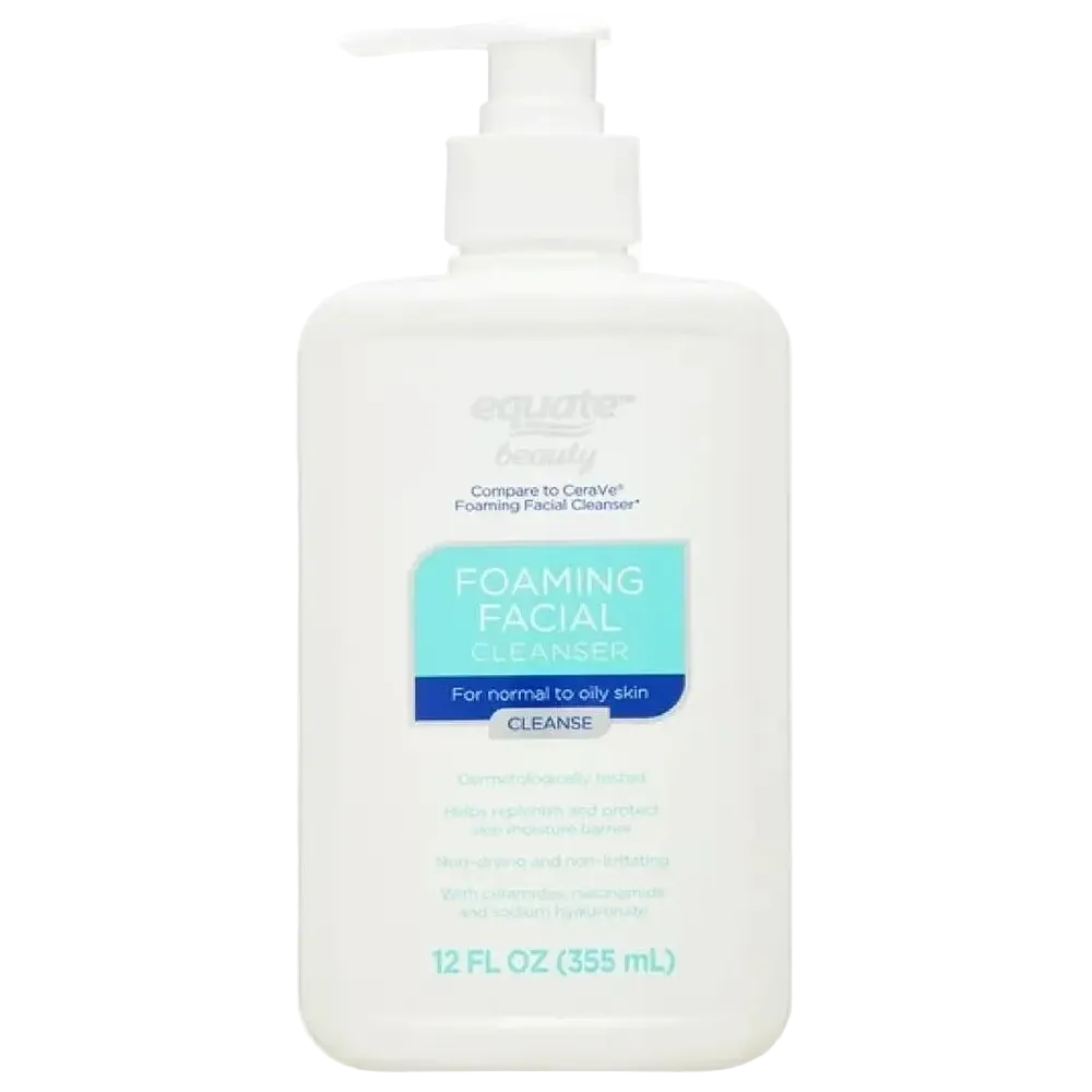 Equate Beauty Foaming Facial Cleanser with ceramides and niacinamide for oily skin