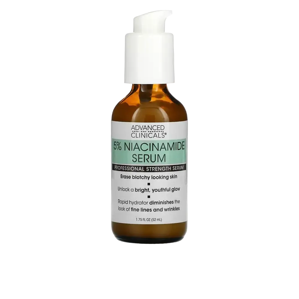 Advanced Clinicals 5% Niacinamide Serum with Vitamin C and Hyaluronic Acid for brightening and pore refining