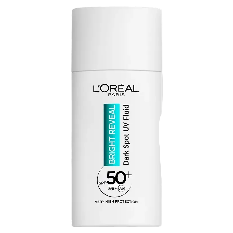 L'Oreal Bright Reveal Dark Spot UV Fluid SPF 50+ with Niacinamide for dark spots and UV protection