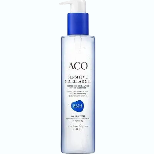 ACO Sensitive Blance icellar Cleansing Gl for sensitive skin with prebiotics and hyaluronicacid