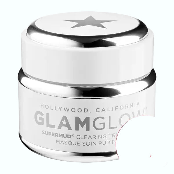 GLAMGLOW SUPERMUD Charcoal Instant Treatment Mask for acne-prone skin and pore clearing
