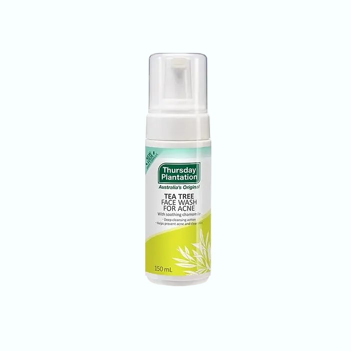 Thursday Pantation Tea Tree Face Wash for acne-prone skin with natural tea tree oil