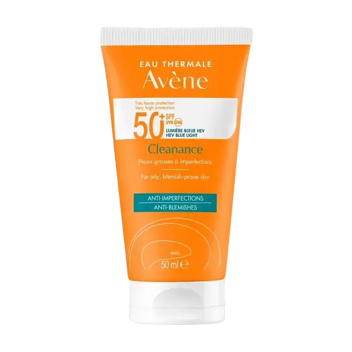 Avène Cleanance Sun Cream SPF 50+ for oily blemish-prone skin with broad-spectrum UV protection