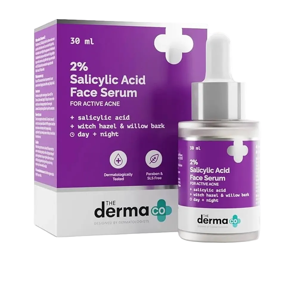 The Derma Co 2% Salicylic Acid Serum for acne control and pore cleansing