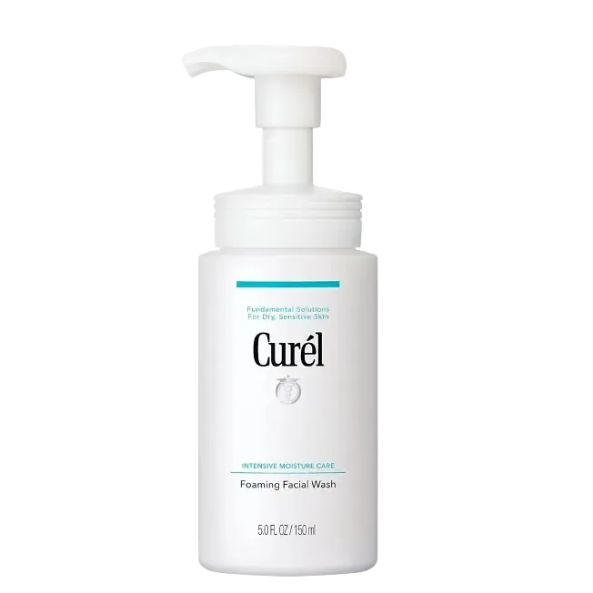 Curel Foaming Facial Wash for dry sensitive skin with ceramide protection