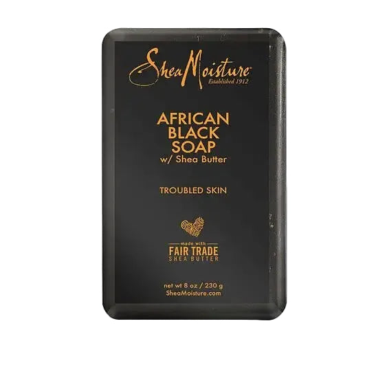 SheaMoisture African Black Soap Bar with shea butter for troubled and oily skin