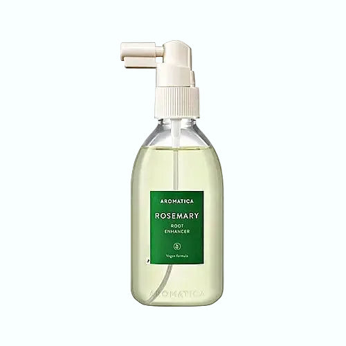 Aromatica Rosemary Root Enhancer scalp spray for hair growth and strengthening with rosemary