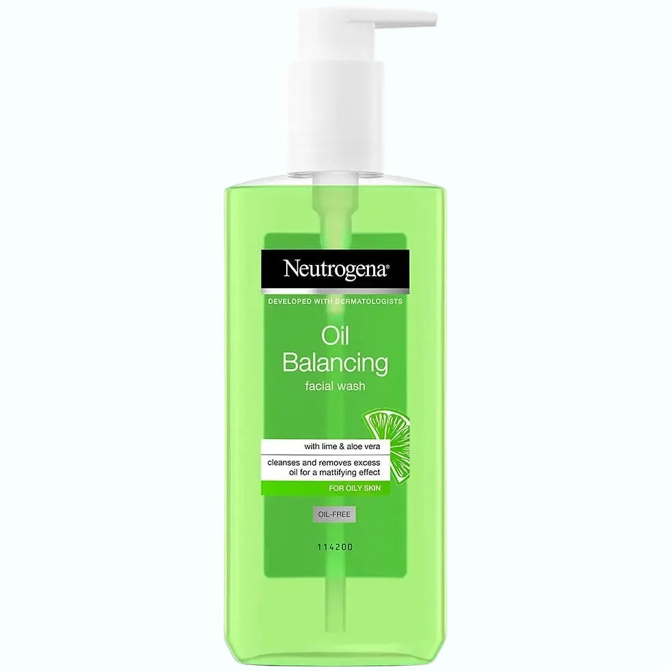 Neutrogena Oil Balancing Facial Wash for oily skin and oil control with lime and aloe vera