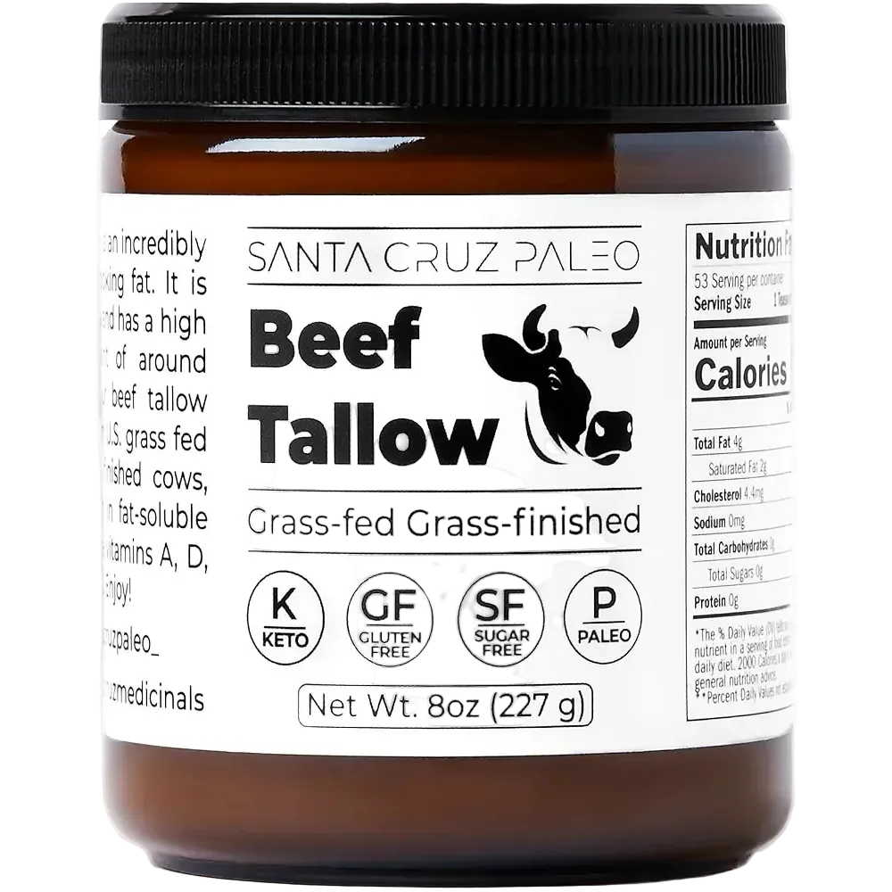 Santa Cruz Paleo Beef Tallow grass-fed single-ingredient moisturizer for face and body